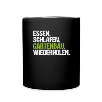 Landschaftsgärtner Gartenbau Landschaftsbau Garten - Tasse einfarbig - Schwarz - Vorne