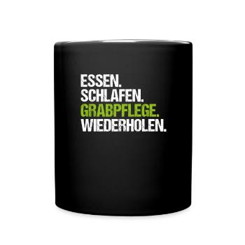 Friedhofsgärtner Friedhof Cemetery Gardener - Tasse einfarbig - Schwarz - Vorne