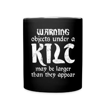 Funny Scottish Skirt Kilt Saying For Kilt Men - Full Colour Mug - black - Front