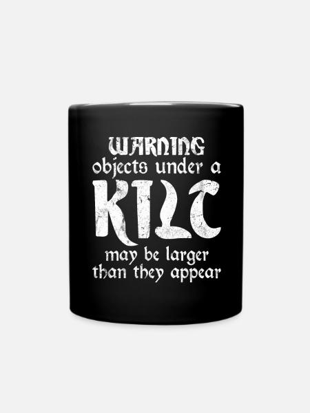 Funny Scottish Skirt Kilt Saying For Kilt Men - Full Colour Mug - black