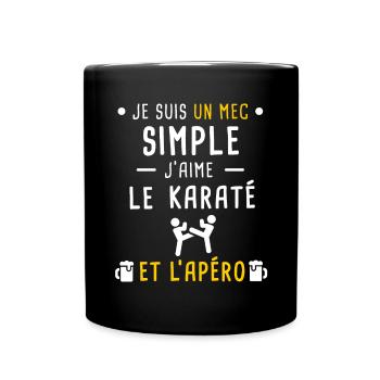 mec simple karaté art martial et apéro - Mug uni - noir - Devant