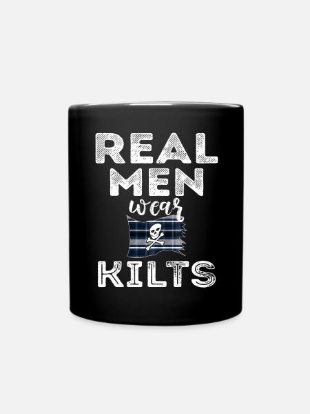Kilt Männer Spruch Schottenrock - Tasse einfarbig - Schwarz