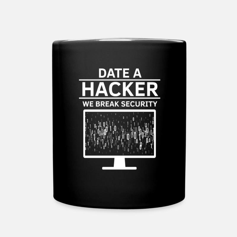 Cyber Security Design für IT Sicherheit und Hacker - Tasse einfarbig - Schwarz