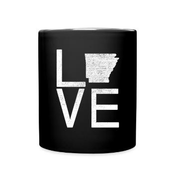USA State - Liebeskarte Arkansas - Tasse einfarbig - Schwarz - Vorne