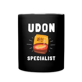 Udon Nouilles Japonaises Ramen Boîte de Nouilles Asiatiques - Mug uni - noir - Devant