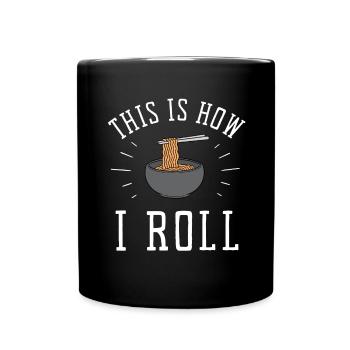 Udon Nouilles Japonaises Ramen Boîte de Nouilles Asiatiques - Mug uni - noir - Devant