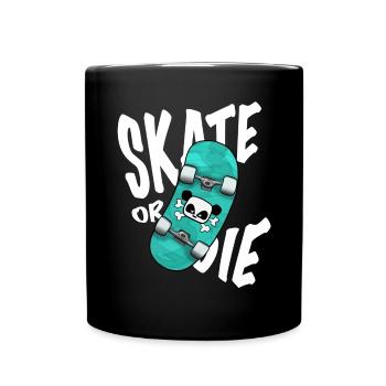 Skateboard Skate ou le Panda Sticker Shirt Kids - Mug uni - noir - Devant