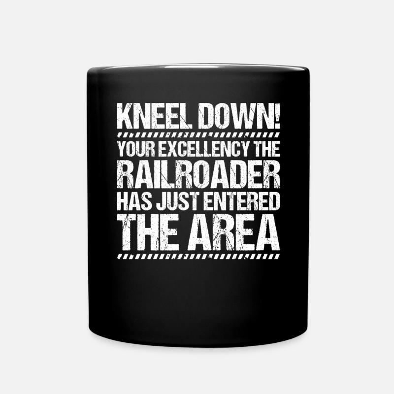 Railroader Train Driver Railroader - Full Colour Mug - black