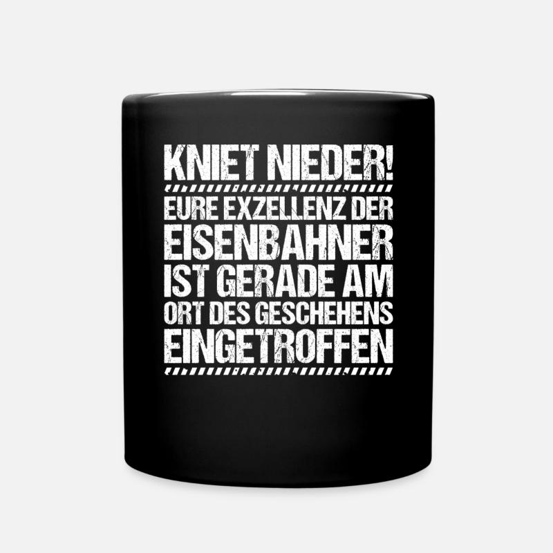 Eisenbahner Triebfahrzeugführer Railroader - Tasse einfarbig - Schwarz