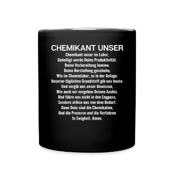 Chemikant Chemikantin Chemie Chemische Industrie - Tasse einfarbig - Schwarz - Vorne