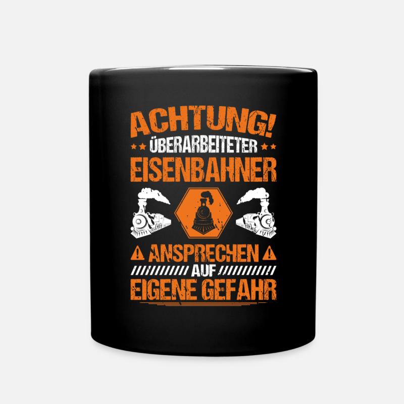Eisenbahner Triebfahrzeugführer Railroader - Tasse einfarbig - Schwarz
