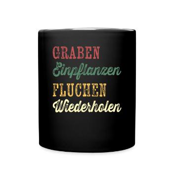 Landschaftsgärtner Garten Gärtner Fluchen Lustig - Tasse einfarbig - Schwarz - Vorne