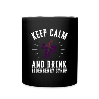 Elderberry Syrup Drink Flu Sambucus Homeopath - Tasse einfarbig - Schwarz - Vorne