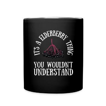 Elderberry Syrup Drink Flu Sambucus Homeopath - Tasse einfarbig - Schwarz - Vorne