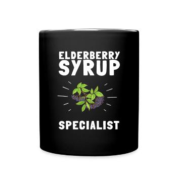 Elderberry Syrup Drink Flu Sambucus Homeopath - Tasse einfarbig - Schwarz - Vorne