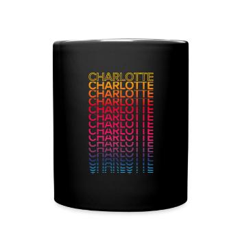 Retro Nostalgic USA City - Rainbow Charlotte - Mug uni - noir - Devant
