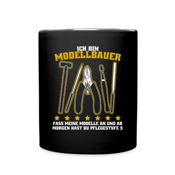 Modellbau Tabletop Modellbauer - Tasse einfarbig - Schwarz - Vorne