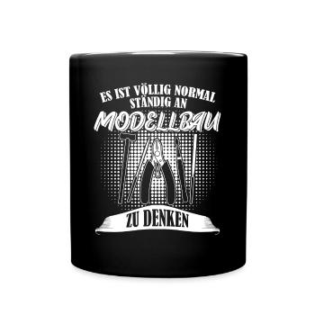 Modellbau Modellbahn Modellbauer - Tasse einfarbig - Schwarz - Vorne