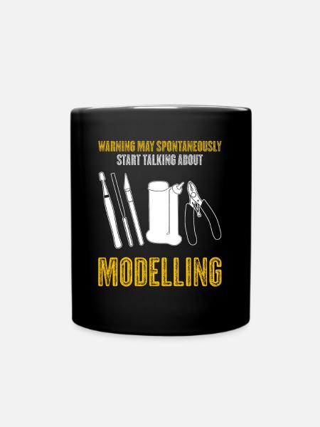Model making tabletop funny model maker - Full Colour Mug - black