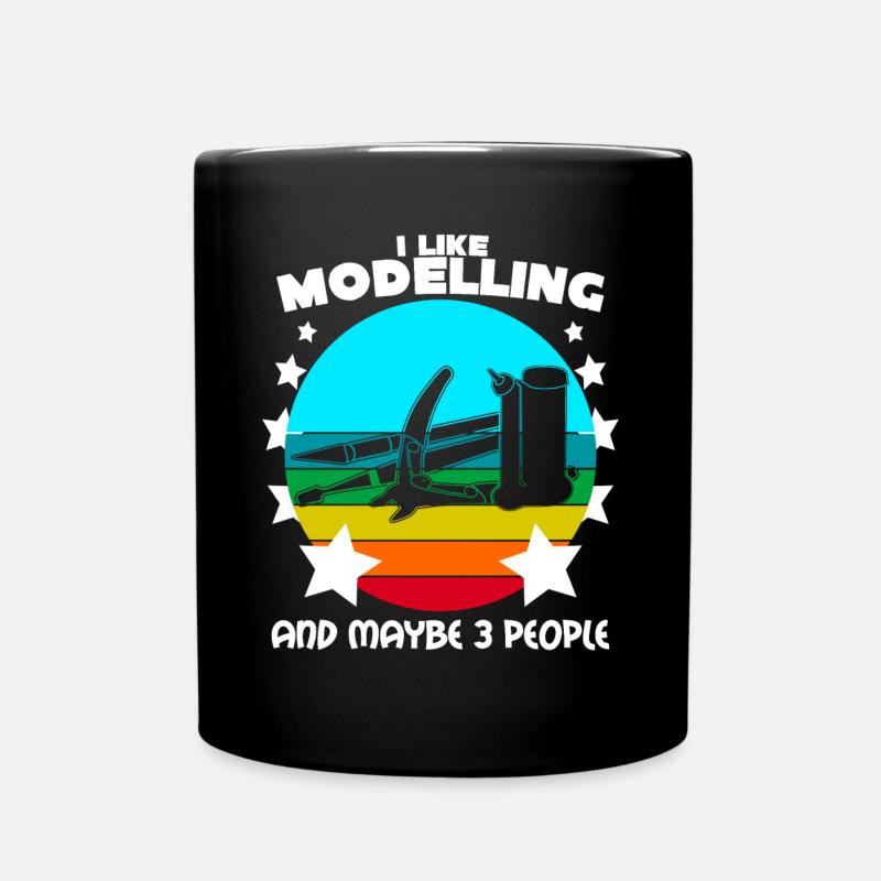 Modellbau Witz Tabletop Modellbauer - Tasse einfarbig - Schwarz