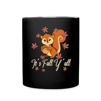 Dear Squirrels Thanksgiving Autumn All of You - Full Colour Mug - black - Front