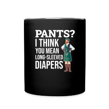 Schottischer Kilt Tracht - Schottenrock Schottland - Tasse einfarbig - Schwarz - Vorne