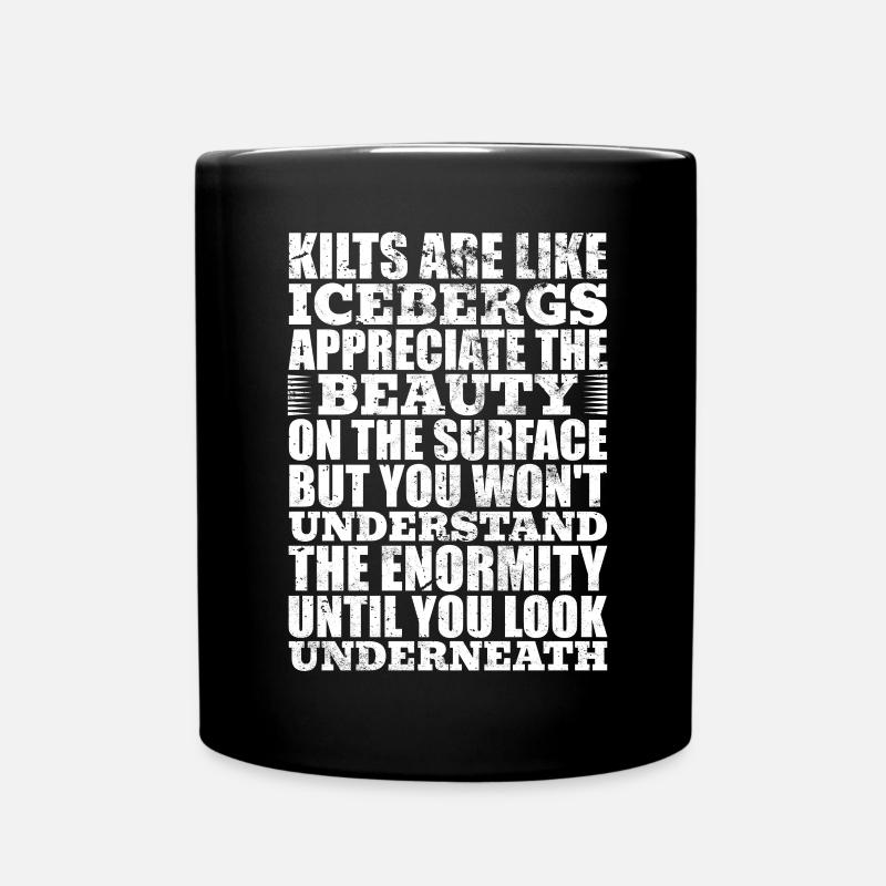 Schottischer Kilt Tracht - Schottenrock Schottland - Tasse einfarbig - Schwarz