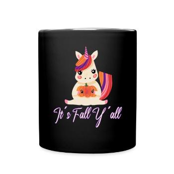 Chère Licorne Thanksgiving Automne - Mug uni - noir - Devant