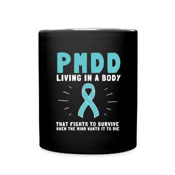 PMDD Sensibilisation Syndrome prémenstruel menstruel - Mug uni - noir - Devant