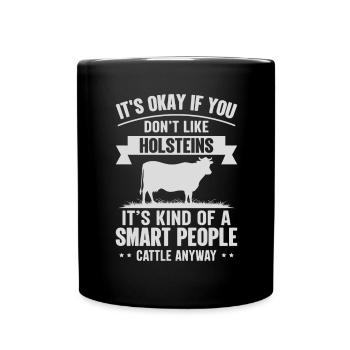 Des gens intelligents - Kuh-Holsteins - Mug uni - noir - Devant