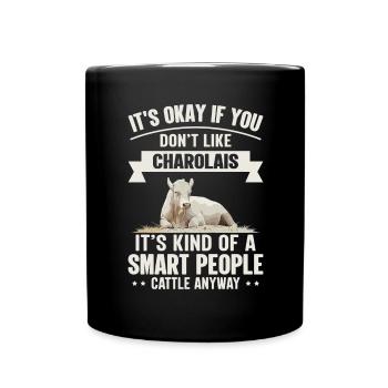 Personnes intelligentes - Cow Charolais - Mug uni - noir - Devant