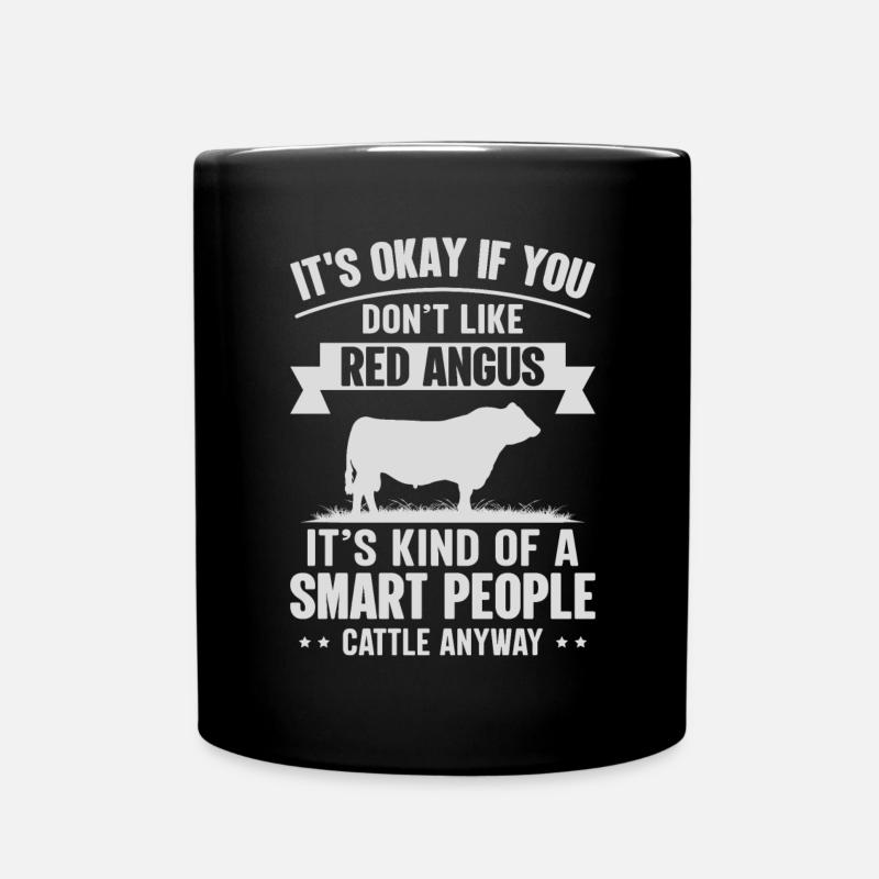 Personnes intelligentes - Cow Red Angus - Mug uni - noir
