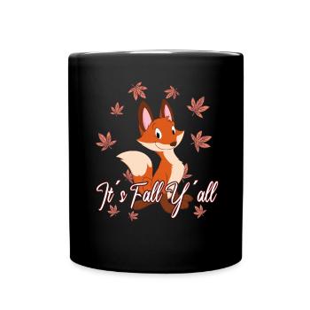 Liebe Fuchs Thanksgiving Herbst - Tasse einfarbig - Schwarz - Vorne