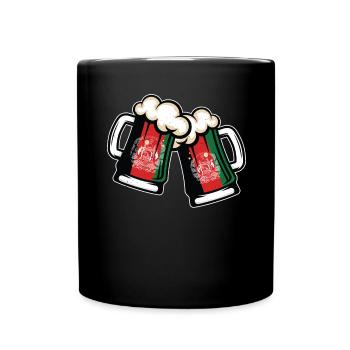Afghanistan Flag Tasse de bière fraîche - Mug uni - noir - Devant
