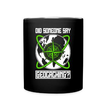 Geocacher Carte du Monde Geocache - Mug uni - noir - Devant