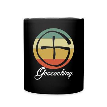 Géocacher rétro Geocache - Mug uni - noir - Devant