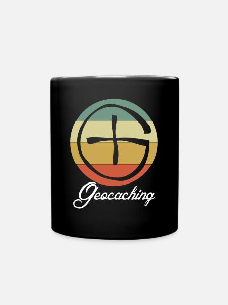 Géocacher rétro Geocache - Mug uni - noir