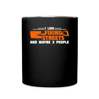 Constructeur de routes de garde routier Construction de routes - Mug uni - noir - Devant