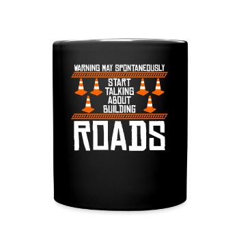Garde routier Bauhof Witz Constructeur de routes - Mug uni - noir - Devant