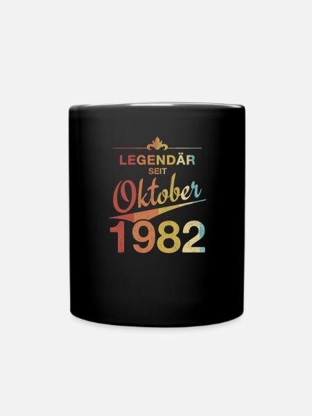 40. Geburtstag Legendär Oktober 1982 Jahrgang 82 - Tasse einfarbig - Schwarz