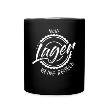 Lagerist Gabelstapler Lagerarbeiter - Tasse einfarbig - Schwarz - Vorne