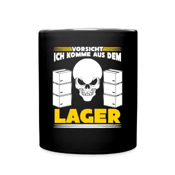 Lagerist Lager Logistiker Lagerarbeiter - Tasse einfarbig - Schwarz - Vorne