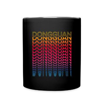Retro Nostalgic City - Rainbow Dongguan - Full Colour Mug - black - Front