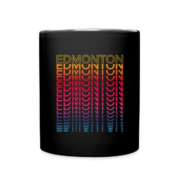 Ville nostalgique rétro - Rainbow Edmonton - Mug uni - noir - Devant