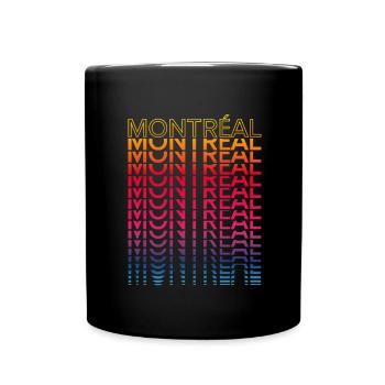 Retro Nostalgic City - Rainbow Montréal - Full Colour Mug - black - Front