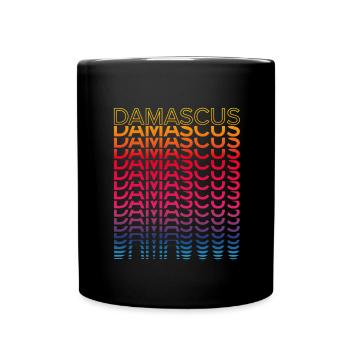 Ville nostalgique rétro - Rainbow Damascus - Mug uni - noir - Devant