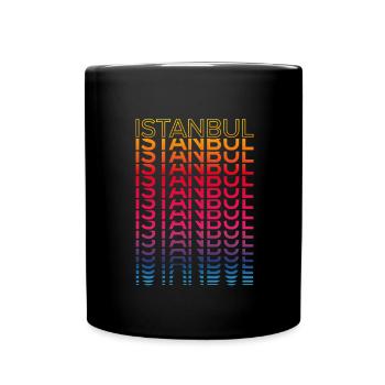 Retro Nostalgic City - Rainbow Istanbul - Full Colour Mug - black - Front