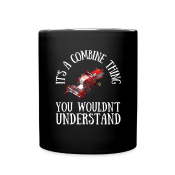 Farming Combine Harvester Driver Agriculture - Full Colour Mug - black - Front