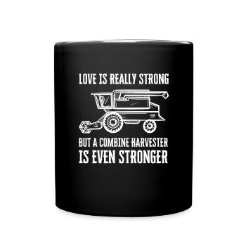 Farming Combine Harvester Driver Agriculture - Full Colour Mug - black - Front