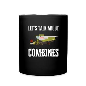 Farming Combine Harvester Driver Agriculture - Full Colour Mug - black - Front